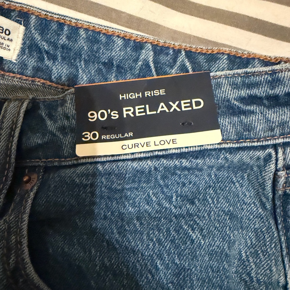 Abercrombie & Fitch Blue High Rise 90’s Relaxed